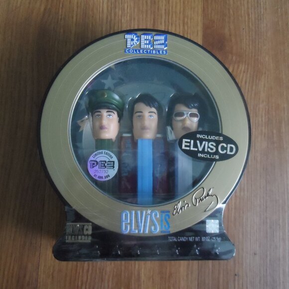 RARE Elvis Pez Dispensers Set w/CD - Picture 1 of 2
